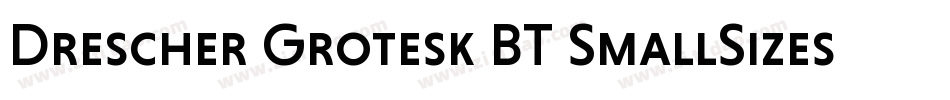Drescher Grotesk BT SmallSizes字体转换